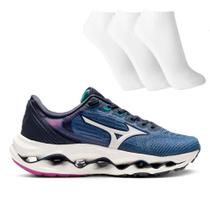 Tênis Mizuno Wave Legend 4 Feminino + 3 Pares de Meias Tênis Mizuno Wave Legend 4 Feminino + 3 Pares de Meias