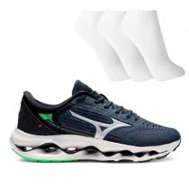 Tênis Mizuno Wave Legend 4 Masculino + 3 Pares de Meias Tênis Mizuno Wave Legend 4 Masculino + 3 Pares de Meias