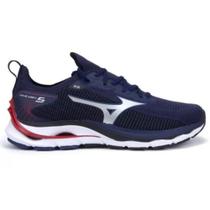 Tenis mizuno wave mirai 5 marinho vermelho