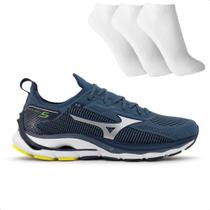 Tênis Mizuno Wave Mirai 5 Masculino + 3 Pares de Meias