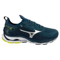 Tênis Mizuno Wave Mirai 5 - Masculino - Marinho-Verde