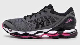 Tenis Mizuno Wave Prophecy 9 Cinza e Rosa