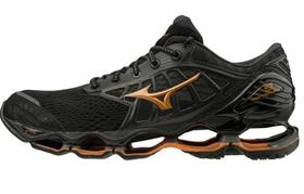 Tenis Mizuno Wave Prophecy 9 Preto e Dourado