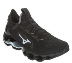 Tênis Mizuno Wave Prophecy X Waveknit Preto e Cinza