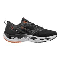 Tênis Mizuno Wave Stratos 3 - Masculino - 43 - Preto-Laranja Tênis Mizuno Wave Stratos 3 - Masculino - 43 - Preto-Laranja