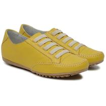 Tênis Mocatênis Feminino Casual Mocassim Confort Couro Calce Facil