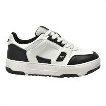 Tênis Moda Casual Feminino Via Marte Branco E Preto Tênis Moda Casual Feminino Via Marte Branco E Preto