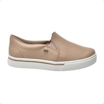 Tênis Moda Feminino Slip On Via Marte Marrom Claro