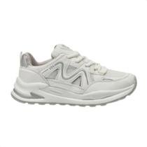 Tênis Moda Feminino Via Marte Branco E Prata Tênis Moda Feminino Via Marte Branco E Prata