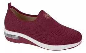 Tenis modare casual fem. c/ sola sint. cabe vinho 7320217