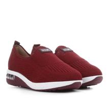 Tenis modare casual fem. c/ sola sint. cabe vinho 7320217