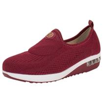 Tenis modare casual fem. c/ sola sint. cabe vinho 7320217