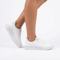 Tênis Modare Feminino Casual Branco Confortável Leve e Macio Dia a Dia Sola Alta Cadarço Elegante Caminhada Trabalho Tênis Modare Feminino Casual Branco Confortável Leve e Macio Dia a Dia Sola Alta Cadarço Elegante Caminhada Trabalho