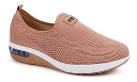 Tenis Modare Feminino Casual Esporão Fascite Joanete Sem Cadarço Slip On Anabela Conforto 7320217