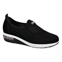 Tênis Modare Slip On Têxtil Comfort Feminino Preto