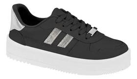 Tênis Moleca 5782315 Napa Floather Classic Preto/Prata Tênis Moleca 5782315 Napa Floather Classic Preto/Prata