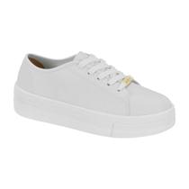 Tênis Moleca 5799.100 Tendencia Amarrar Flatform Sola Alta Feminino