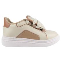 TÊNIS MOLECA 5816105 Cor:BRA.OFF-NUD-BEGTAMANHO:36