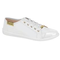 Tênis Moleca Casual Feminino All White Textura Lisa 5605.412 Tênis Moleca Casual Feminino All White Textura Lisa 5605.412