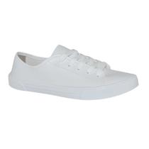 Tênis Moleca Casual Feminino Branco Com Cadarço