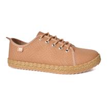 Tênis Moleca Casual Feminino Solado Trançado Nude