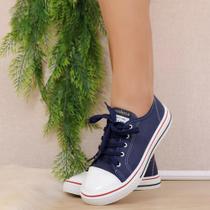 Tênis Moleca Casual Sider/Verniz Lona 5796.204, Azul Marinho Tênis Moleca Casual Sider/Verniz Lona 5796.204, Azul Marinho
