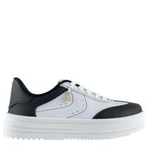 Tênis Moleca Feminino Casual Branco e Preto Confortável Tênis Moleca Feminino Casual Branco e Preto Confortável