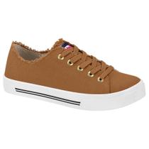 Tênis Moleca Feminino Desfiado Camel Tênis Moleca Feminino Desfiado Camel