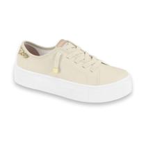Tênis Moleca Feminino Flatform Casual Original Básico Conforto Slip On Leve Macio Alta Urbano Sneaker Palmilha Tendencia Cadarço Brilho Plataforma