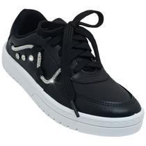 Tênis Moleca Feminino Napa Cristais Pedrarias Brilhante Modern Tênis Moleca Feminino Napa Cristais Pedrarias Brilhante Modern