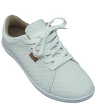 Tênis Moleca Feminino Napa/Nature com Tecido Quadriculado Tênis Moleca Feminino Napa/Nature com Tecido Quadriculado