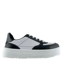 Tênis Moleca Feminino Preto Branco Casual Conforto 5782313 Tênis Moleca Feminino Preto Branco Casual Conforto 5782313