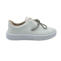 Tênis Moleca Flat Form com Brilho Branco 5791107 Tênis Moleca Flat Form com Brilho Branco 5791107
