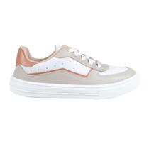 Tênis Moleca Floather Classic Feminino Branco/cinza Tênis Moleca Floather Classic Feminino Branco/cinza