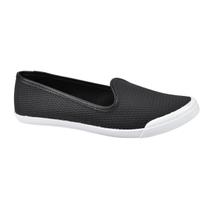 Tênis Moleca Slip On Napa Tressê Feminino Preto - 003666 Tênis Moleca Slip On Napa Tressê Feminino Preto - 003666