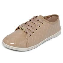 Tênis Moleca Verniz Fresh Neo Feminino - Bege