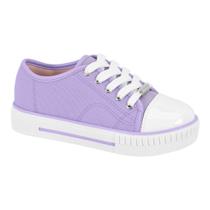 Tênis Molekinha 2565.100 Flatform Casual Cadarço Infantil Menina