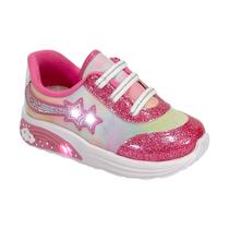 Tênis Molekinha Baby com LED 2731.307 Rosa Colorido