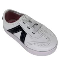 Tênis Molekinha Casual Napa Turim 2118592 - Infantil Cor:Branco/PretoTamanho:24Genero:Feminino