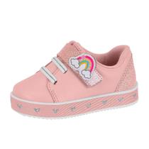 Tenis Molekinha Com Fita Aderente Em Glitter