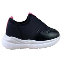 Tênis Molekinha Infantil Menina Casual Napa Calce Fácil Original Conforto Cor:PretoTamanho:19 Tênis Molekinha Infantil Menina Casual Napa Calce Fácil Original Conforto Cor:PretoTamanho:19