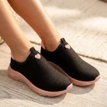 Tênis Molekinha Infantil Preto Rosa Tênis Molekinha Infantil Preto Rosa