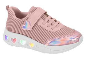 Tenis Molekinha Led Luz Com Luzinha Flatform Menina 2550102