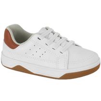 Tênis molekinho 2623.111 menino infantil napa vermont branco