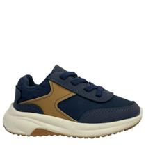Tênis Molekinho Azul Com Detalhes Caramelo Infantil 2634115 Tênis Molekinho Azul Com Detalhes Caramelo Infantil 2634115