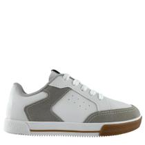 Tênis Molekinho Infantil Para Meninos Branco E Cinza Tênis Molekinho Infantil Para Meninos Branco E Cinza