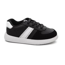 Tênis Molekinho Meninos Casual Preto Branco Leve e Seguro -