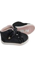 Tênis Moon bebê com tiras autocolantes cano alto rosa / preto cor:pretotamanho:19 Tênis Moon bebê com tiras autocolantes cano alto rosa / preto cor:pretotamanho:19