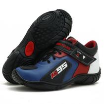 Tênis motociclista AS95 em couro legítimo semi-impermeável - Atron Shoes