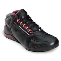 Tênis Motociclista Atron Couro Logo Masculino Casual - Atron Shoes